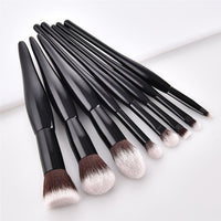 Makeup Brush Kit Soft Synthetic Hair Wooden Handle