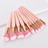 Makeup Brush Kit Soft Synthetic Hair Wooden Handle