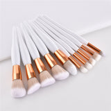 Makeup Brush Kit Soft Synthetic Hair Wooden Handle