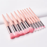 Makeup Brush Kit Soft Synthetic Hair Wooden Handle