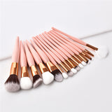 Makeup Brush Kit Soft Synthetic Hair Wooden Handle