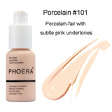 PHOERA Full Coverage Liquid Foundation Mineral Facial Moisturizer