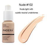 PHOERA Full Coverage Liquid Foundation Mineral Facial Moisturizer