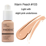 PHOERA Full Coverage Liquid Foundation Mineral Facial Moisturizer