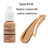 PHOERA Full Coverage Liquid Foundation Mineral Facial Moisturizer