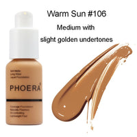 PHOERA Full Coverage Liquid Foundation Mineral Facial Moisturizer