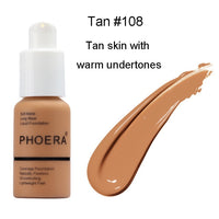 PHOERA Full Coverage Liquid Foundation Mineral Facial Moisturizer