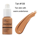 PHOERA Full Coverage Liquid Foundation Mineral Facial Moisturizer