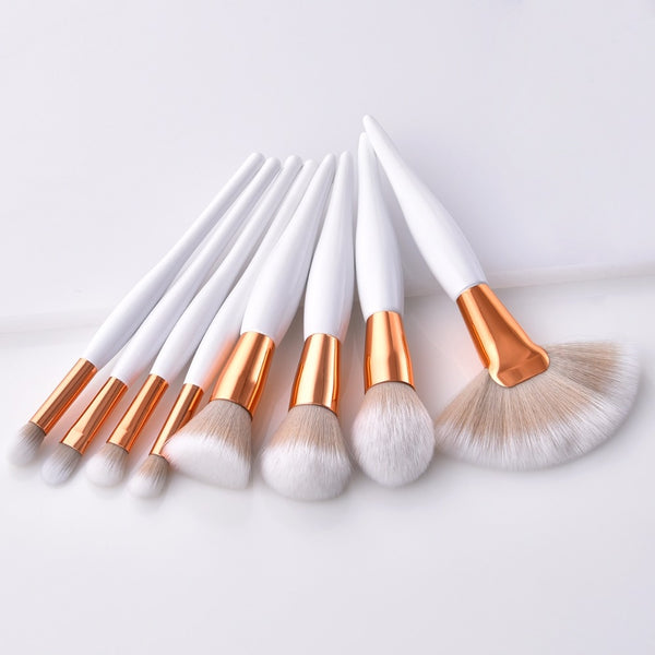 Makeup Brush Kit Soft Synthetic Hair Wooden Handle